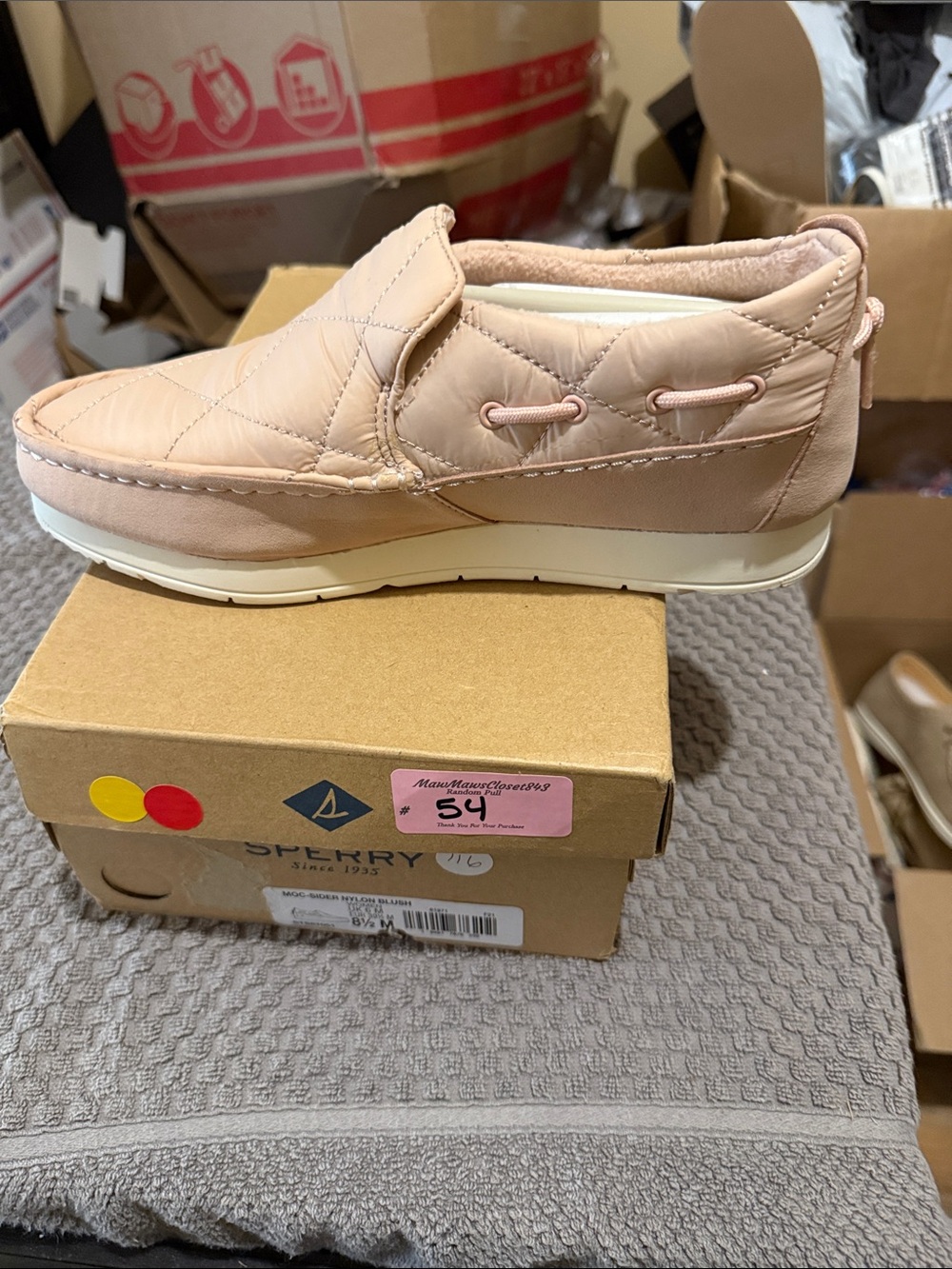 Sperry Quilted Slip-On Sneaker in Blush